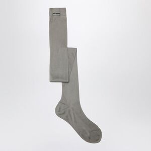 Miu Miu Grey Silk-Blend Socks Women